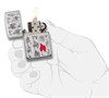 Зажигалка Зиппо (Zippo) Classic с покрытием High Polish Chrome, латунь/сталь, серебристая, 36x12x56 мм - фото 184779