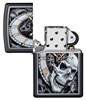Зажигалка Zippo Skull Clock с покрытием Black Matte, 29854 - фото 184882