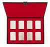 Кейс коллекционера для 8 зажигалок Зиппо (Zippo), чёрный, натуральная кожа, 24x3x17 см - фото 185009
