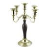 Канделябр на 5 свечей с деревянной вставкой на основании AL-80-385 - фото 186198