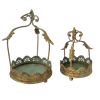 Кашпо подвесное, пара,  для цветов  декоративное,  золотая патина FY-160100-LS-F129 - фото 187134