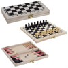 Игра настольная 3 в 1 (шахматы, шашки, нарды), L20,5 W10,5 H2,5 см - фото 197073