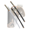 Набор самурайских мечей, 2 шт. Черные ножны D-50013-BK-KA-WA - фото 199850