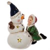Фигурка декоративная  "Снеговик" с подсветкой L12,9 W8,6 H14,2 см - фото 210955