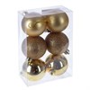 Украшение новогоднее Шар "Снежок золотой", набор из 6 шт., D6 см - фото 214489
