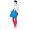 Сумка складная mini maxi pocket french blue - фото 228781
