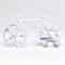 Нож для пиццы из нержавеющей стали the fixie, белый мрамор - фото 236254