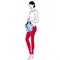 Сумка shopper xs leaves blue - фото 241064