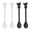Набор из 4 ложек miaou, чёрный, белый - фото 247642