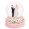 Фигурка декоративная в стеклянном шаре "Жених и невеста" с подсветкой Н12.5 см - фото 252991