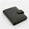 Портмоне S.Quire с отделением для паспорта, натуральная воловья кожа, черный, фактурная, 14x1,2x2см - фото 255263