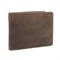 Бумажник KLONDIKE «Peter», натуральная кожа в темно-коричневом цвете, 12 х 9,5 см - фото 258191
