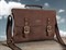 Сумка KLONDIKE «Bill», натуральная кожа в коричневом цвете, 40 х 32 х 7 см - фото 258754