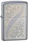 Широкая зажигалка Zippo Scrolled Feather 21139 - фото 282387