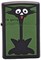 Широкая зажигалка Zippo Scaredy Cat 218 - фото 282778
