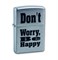 Широкая зажигалка Zippo Don't worry 200 - фото 283239