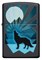 Зажигалка Zippo Wolf and Moon с покрытием Black Matte, 29864 - фото 283891