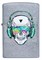 Зажигалка Zippo Skull Headphone с покрытием Street Chrome™, 29855 - фото 283916
