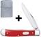 Нож перочинный Zippo Red Synthetic Smooth Trapper 105 мм 50518 - фото 284238