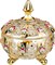 Конфетница с крышкой "Lefard gold glass" D=12 см H=14 см - фото 288103
