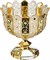 Конфетница на ножке "Lefard gold glass" D=24 см H=25 см - фото 288109