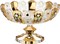 Фруктовница на ножке "Lefard gold glass" D=30 см H=19 см - фото 288115
