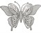 Изделие декоративное "Бабочка" на клипсе. L=17 см серебро - фото 289181