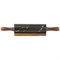 Скалка с деревянными ручками на подставке  коллекция "Золотой мрамор" цвет: black 40,6*6,5*6,5 см - фото 293123