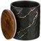 Банка для сыпучих продуктов коллекция "Золотой мрамор" цвет:black 11,5*13,7 см - фото 293133