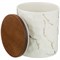 Банка для сыпучих продуктов коллекция "Золотой мрамор" цвет:white 11,5*13,7 см - фото 293136