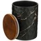 Банка для сыпучих продуктов коллекция "Золотой мрамор" цвет:black 11,5*16 см - фото 293139