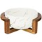 Салатник на деревянной подставке коллекция "Золотой мрамор" цвет: white 23*19,*10 см - фото 293219