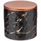 Банка для сыпучих продуктов коллекция "Золотой мрамор" цвет:black 11,5*11 см - фото 293299