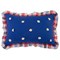 Подушка декоративная  "Индиго" ,40х60 см ,100% хлопок,синий+клетка,синтипон - фото 300715