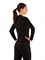 Футболка женская Atala/ дл. рукав/ синтетика/ черный/ S-M - фото 309089