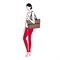 Сумка shopper e1 glencheck red - фото 311211