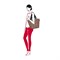 Сумка shopper m glencheck red - фото 311217