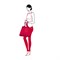 Сумка mini maxi shopper red - фото 311335