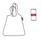 Сумка mini maxi shopper red - фото 311336