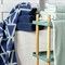 Полотенце жаккардовое банное с авторским дизайном geometry серо-синее wild, 70х140 см - фото 312267