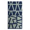 Полотенце жаккардовое банное с авторским дизайном geometry серо-синее wild, 70х140 см - фото 312269