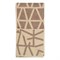 Полотенце жаккардовое банное с авторским дизайном geometry, коричнево-бежевое wild, 70х140 см - фото 312277