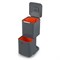 Контейнер для мусора с двумя баками totem compact 40 л графит - фото 313017