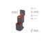Контейнер для мусора с двумя баками totem compact 40 л графит - фото 313018
