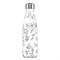 Термос chilly's bottles, line drawing, flowers, 500 мл - фото 317671