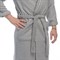 Халат банный из чесаного хлопка серого цвета из коллекции essential, размер l - фото 319652