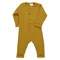 Комбинезон с длинным рукавом из хлопкового муслина горчичного цвета из коллекции essential 12-18m - фото 320947