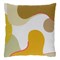 Подушка декоративная из хлопка горчичного цвета с авторским принтом из коллекции freak fruit, 45х45 - фото 322405