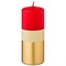 Свеча декоративная столбик "Магический блеск" red D=6 см H=15 см - фото 347796