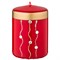 Свеча декоративная столбик "Волшебное сияние" red D=7 см H=9,5 см - фото 347806